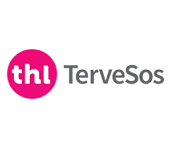 TerveSos logo, THL kirjoitettu pinkillä taustalla.