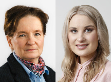 Johtajaylihoitaja Minna Mykkänen ja toimittaja Rosa Kettumäki